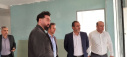 بازدید مهندس امیر ساکی مدیرکل منابع فیزیکی وزارت بهداشت و دکتر عباس ملاطائفه معاون توسعه منابع و مدیریت دانشگاه